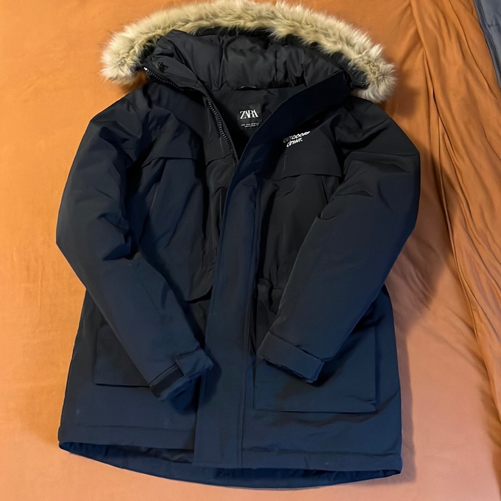 Mens Zara Parka with Quilted Hood SzM